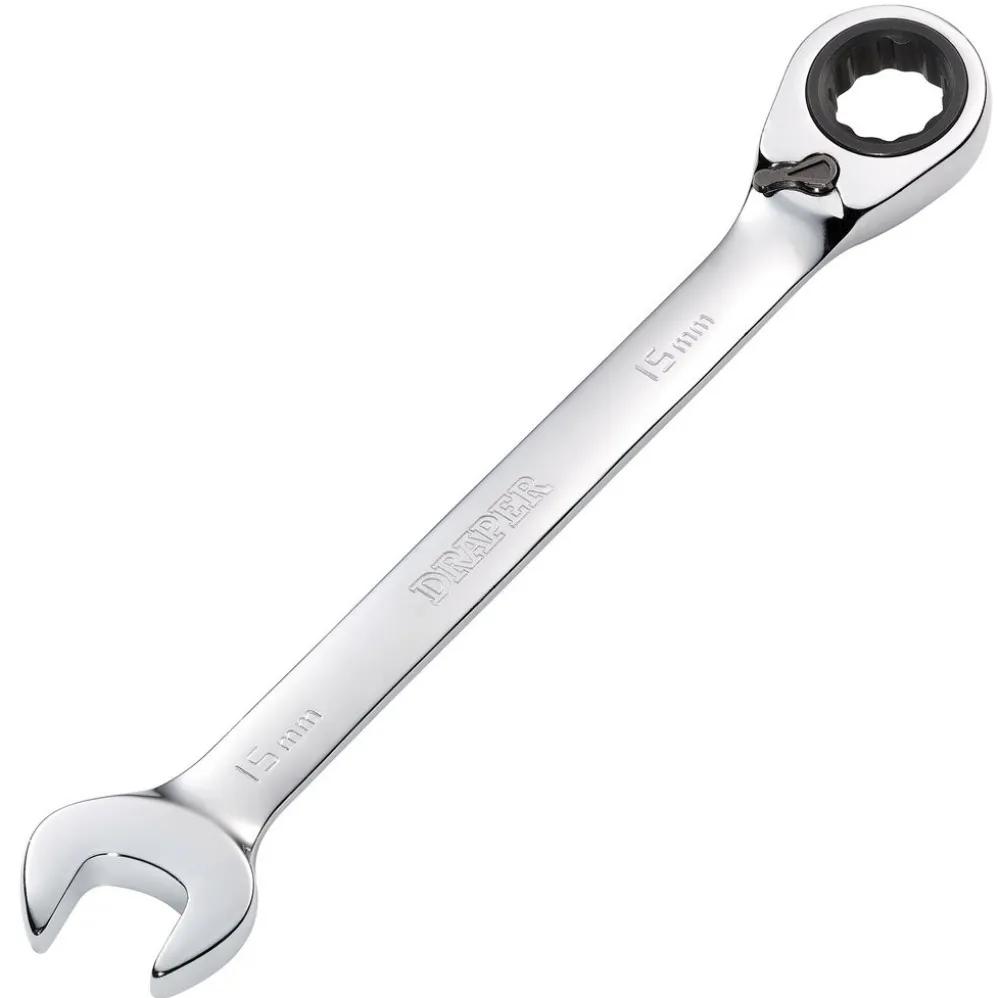Draper HI-TORQ® Metric Reversible Ratcheting Combination Spanner, 15mm