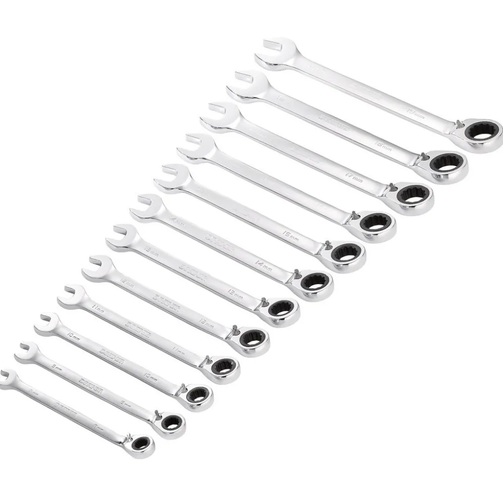 Draper HI-TORQ® Metric Reversible Ratchet Combination Spanner Set (12 Piece)