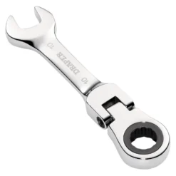 Draper HI-TORQ® Metric Stubby Flexible Head Ratchet Combination Spanner, 10mm