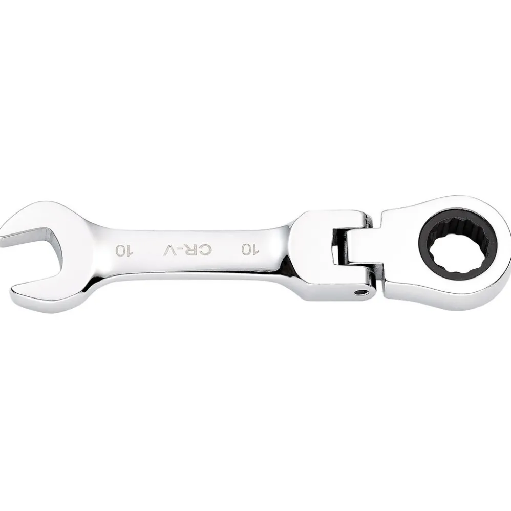 Draper HI-TORQ® Metric Stubby Flexible Head Ratchet Combination Spanner, 10mm