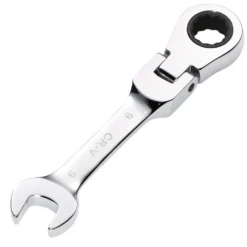 Draper HI-TORQ® Metric Stubby Flexible Head Ratchet Combination Spanner, 9mm