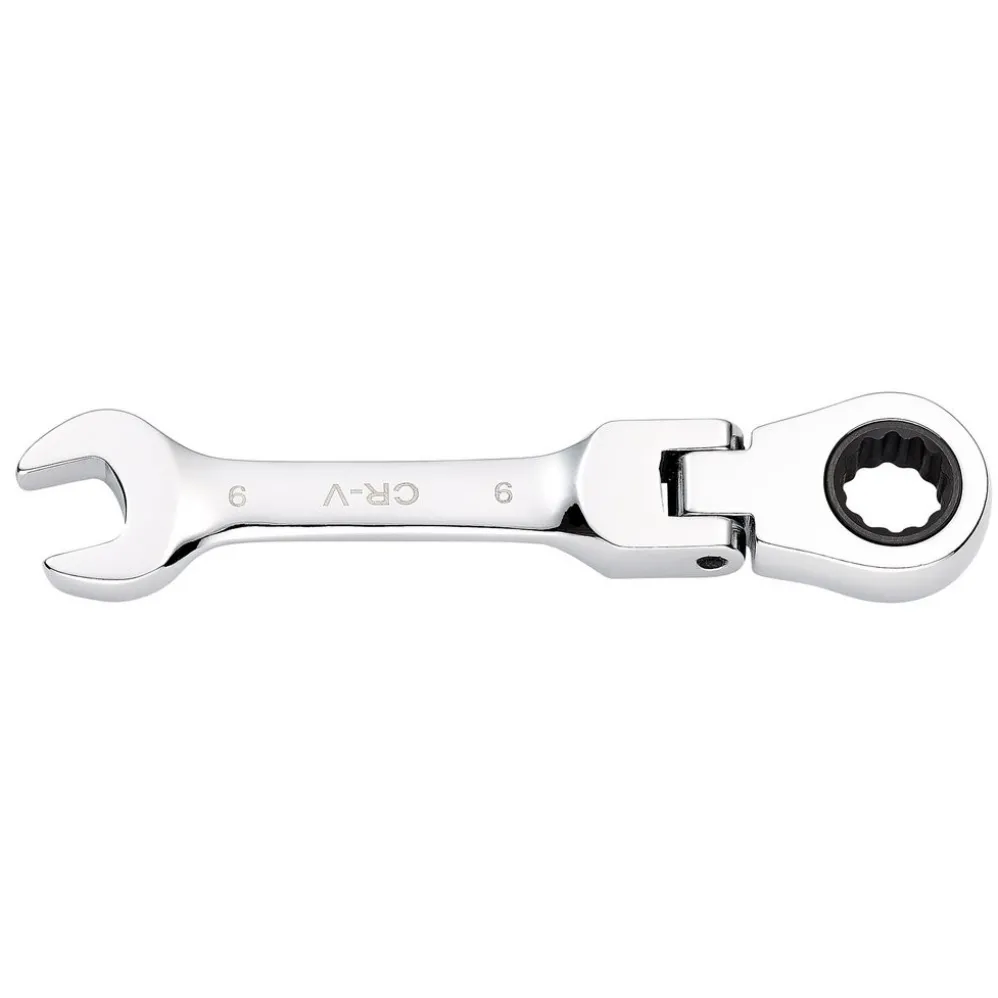 Draper HI-TORQ® Metric Stubby Flexible Head Ratchet Combination Spanner, 9mm