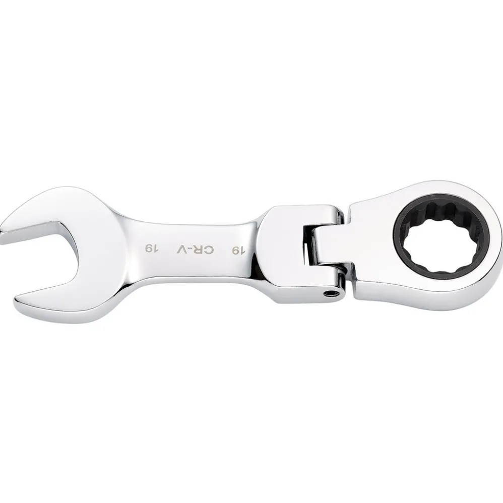 Draper HI-TORQ® Metric Stubby Flexible Head Ratchet Combination Spanner, 19mm