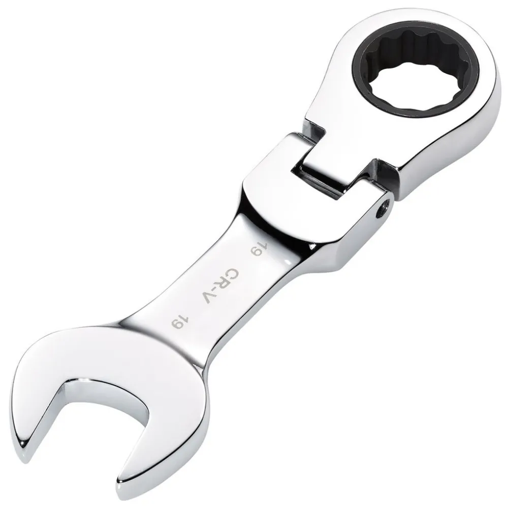 Draper HI-TORQ® Metric Stubby Flexible Head Ratchet Combination Spanner, 19mm