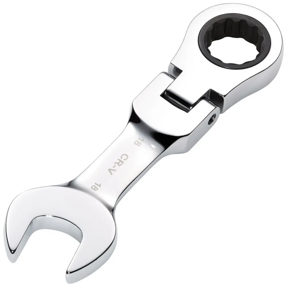 Draper HI-TORQ® Metric Stubby Flexible Head Ratchet Combination Spanner, 18mm