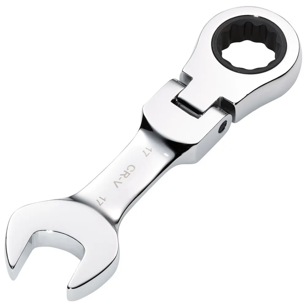 Draper HI-TORQ® Metric Stubby Flexible Head Ratchet Combination Spanner, 17mm