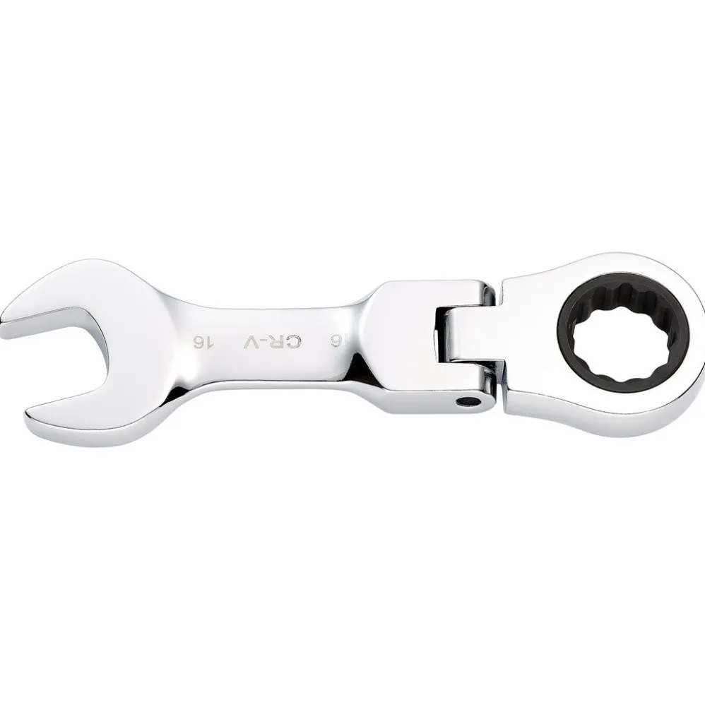 Draper HI-TORQ® Metric Stubby Flexible Head Ratchet Combination Spanner, 16mm