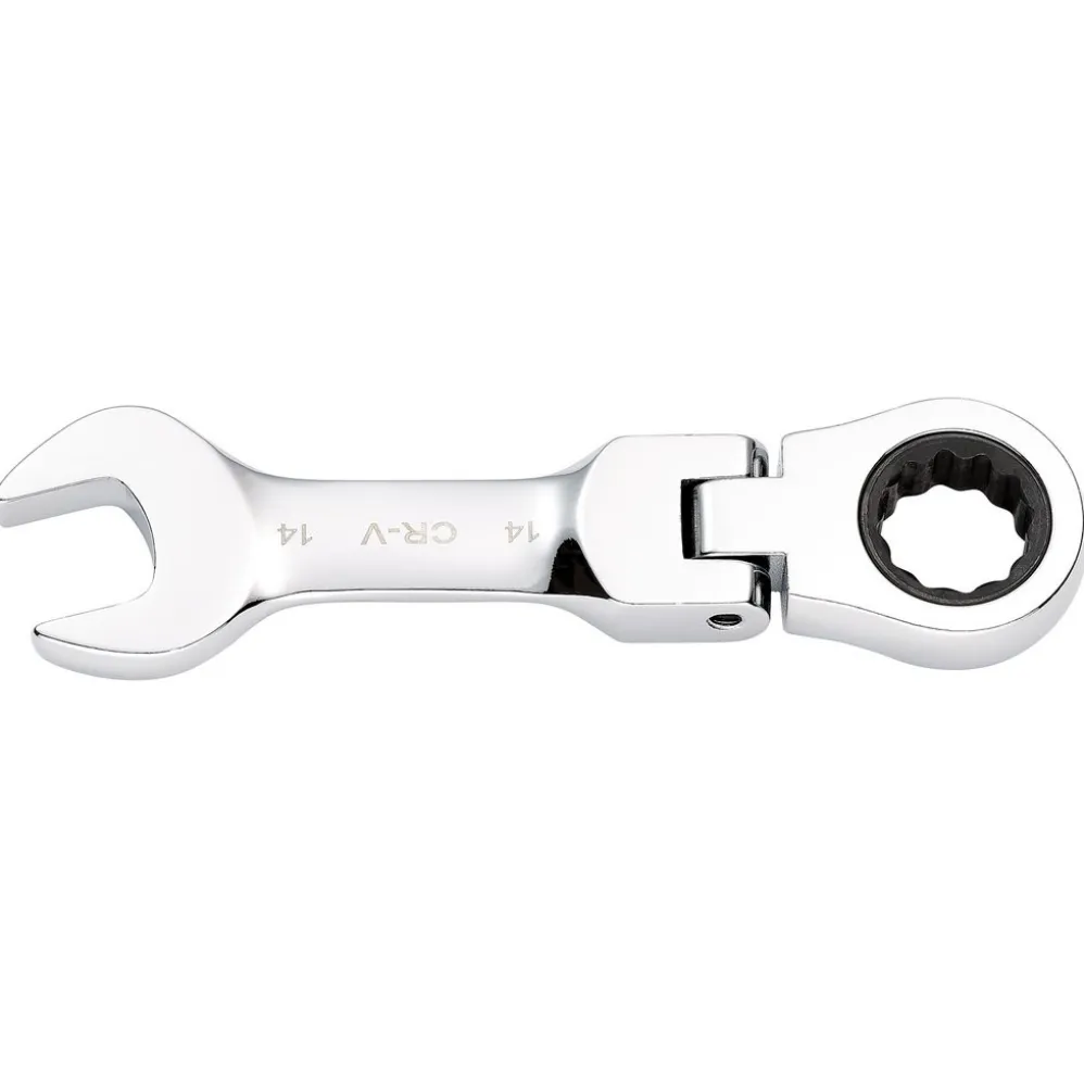 Draper HI-TORQ® Metric Stubby Flexible Head Ratchet Combination Spanner, 14mm