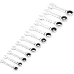 Draper HI-TORQ® Metric Stubby Ratchet Combination Spanner Set, 8 - 19mm (12 Piece)
