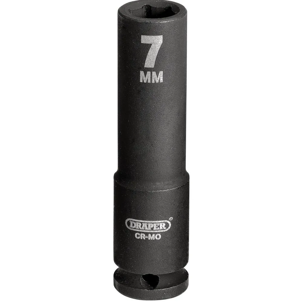 Draper HI-TORQ® 6 Point Deep Impact Socket, 1/4" Sq. Dr., 7mm