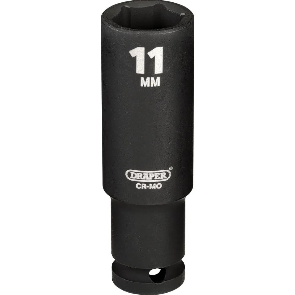 Draper HI-TORQ® 6 Point Deep Impact Socket, 1/4" Sq. Dr., 11mm