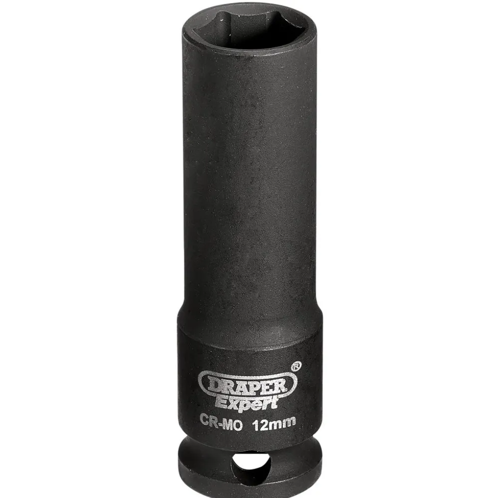 Draper HI-TORQ® 6 Point Deep Impact Socket, 3/8" Sq. Dr., 12mm