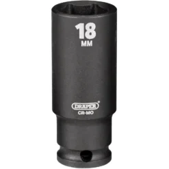 Draper HI-TORQ® 6 Point Deep Impact Socket, 3/8" Sq. Dr., 18mm