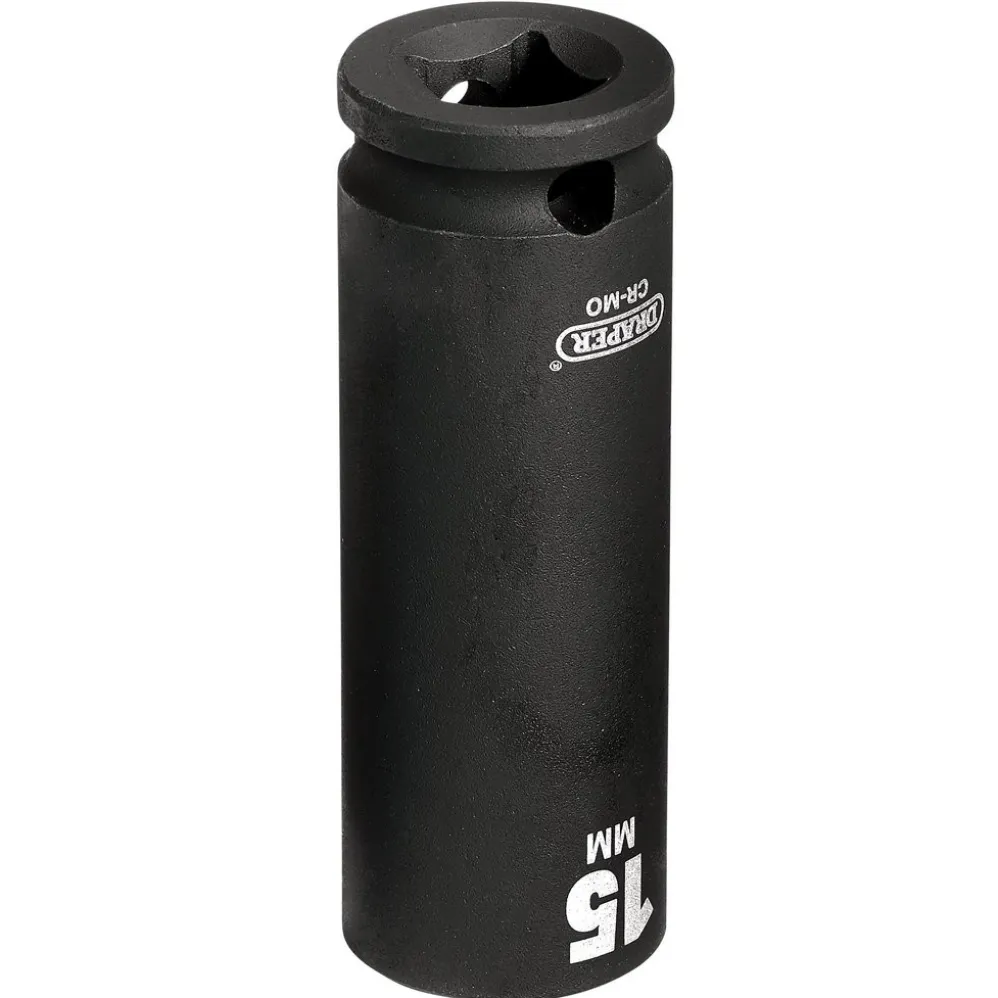 Draper HI-TORQ® 6 Point Deep Impact Socket, 3/8" Sq. Dr., 15mm
