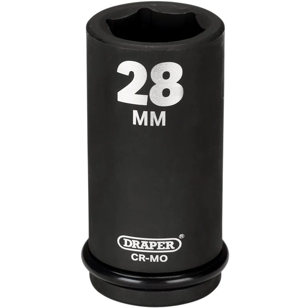 Draper HI-TORQ® 6 Point Deep Impact Socket, 3/4" Sq. Dr., 28mm