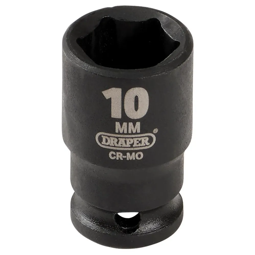 Draper HI-TORQ® 6 Point Impact Socket, 1/4" Sq. Dr., 10mm