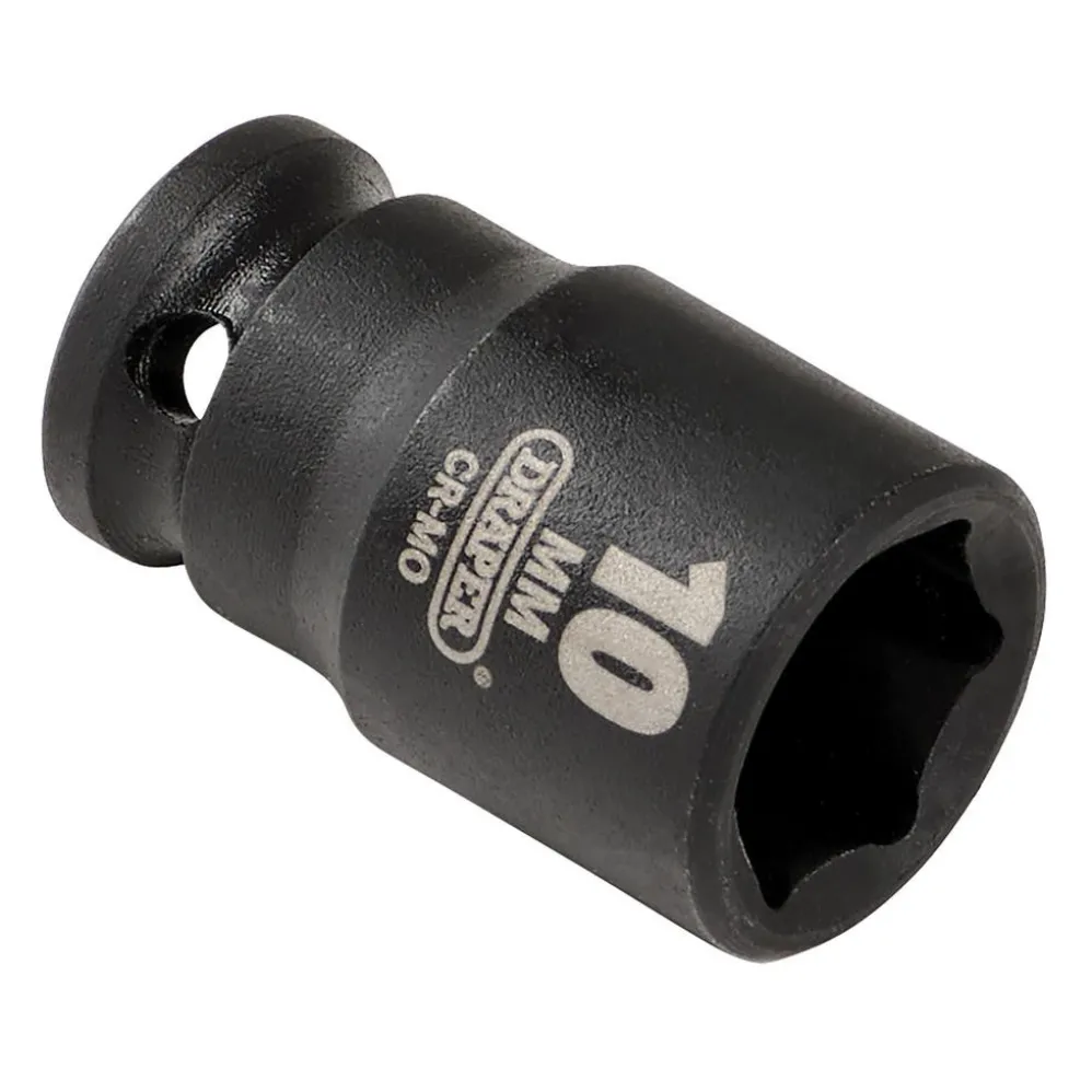 Draper HI-TORQ® 6 Point Impact Socket, 1/4" Sq. Dr., 10mm