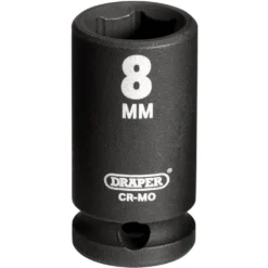 Draper HI-TORQ® 6 Point Impact Socket, 1/4" Sq. Dr., 8mm