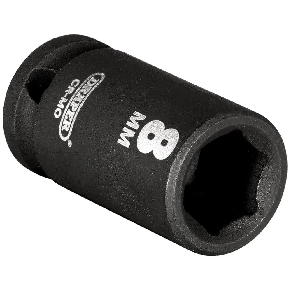 Draper HI-TORQ® 6 Point Impact Socket, 1/4" Sq. Dr., 8mm