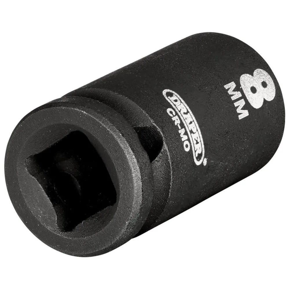 Draper HI-TORQ® 6 Point Impact Socket, 1/4" Sq. Dr., 8mm