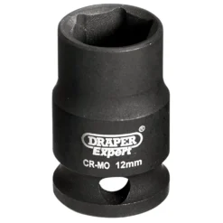 Draper HI-TORQ® 6 Point Impact Socket, 3/8" Sq. Dr., 12mm