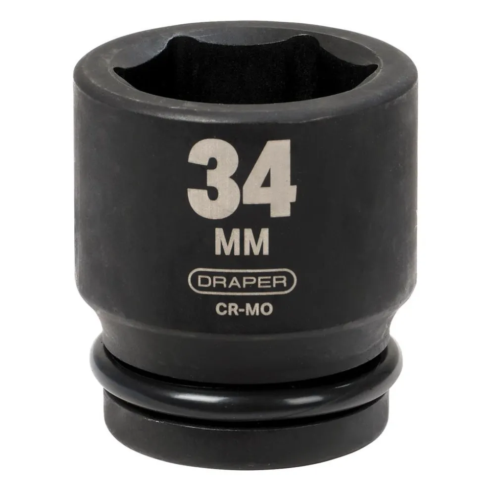 Draper HI-TORQ® 6 Point Impact Socket, 3/4" Sq. Dr., 34mm