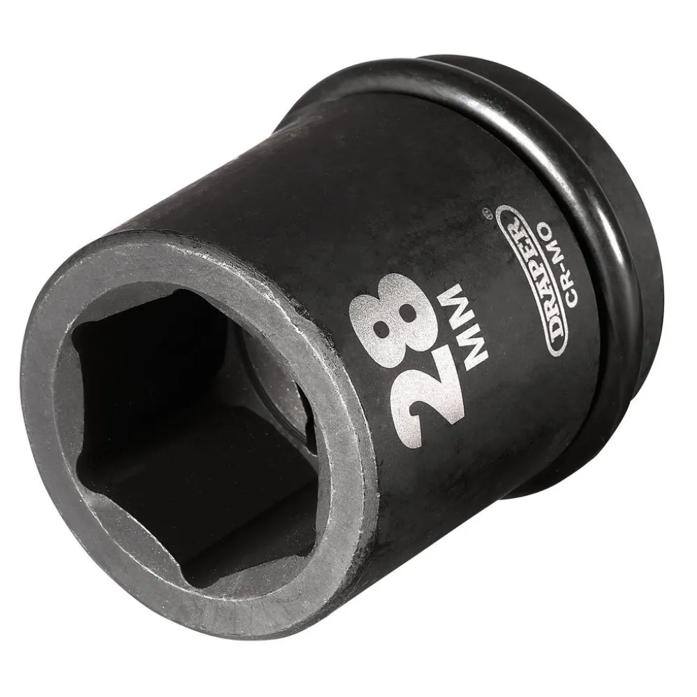 Draper HI-TORQ® 6 Point Impact Socket, 3/4" Sq. Dr., 28mm