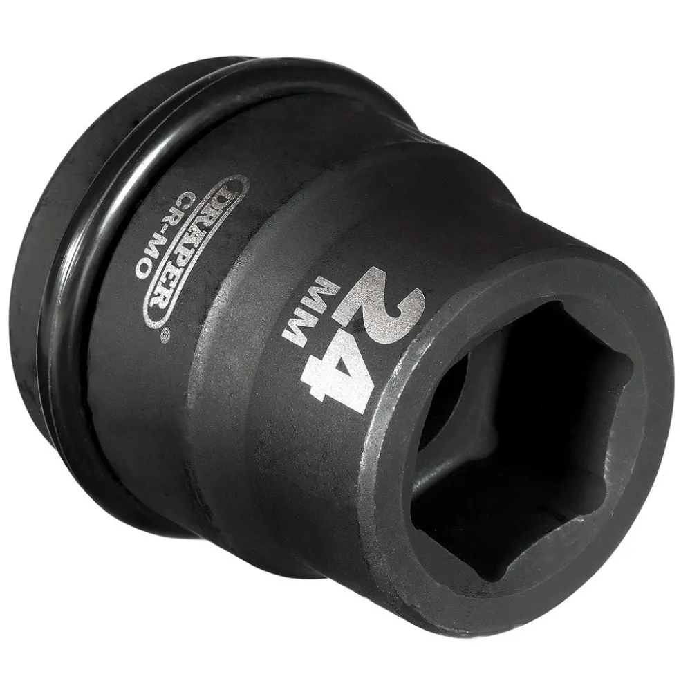 Draper HI-TORQ® 6 Point Impact Socket, 3/4" Sq. Dr., 24mm