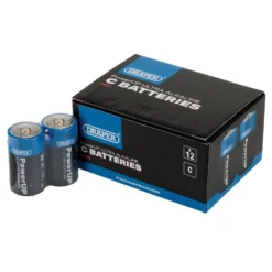 Draper PowerUP Ultra Alkaline C Batteries (Pack of 12)