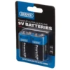 Draper PowerUP Ultra Alkaline 9V Batteries (Pack of 2)
