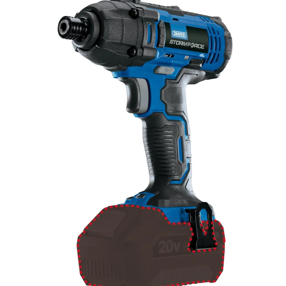 Draper Storm Force® 20V Cordless Impact Driver, 1/4" Hex. (Sold Bare)