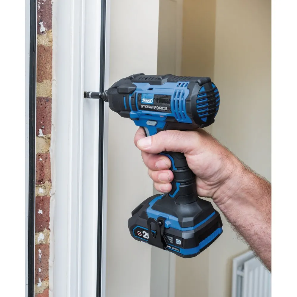 Draper Storm Force® 20V Cordless Impact Driver, 1/4" Hex. (Sold Bare)