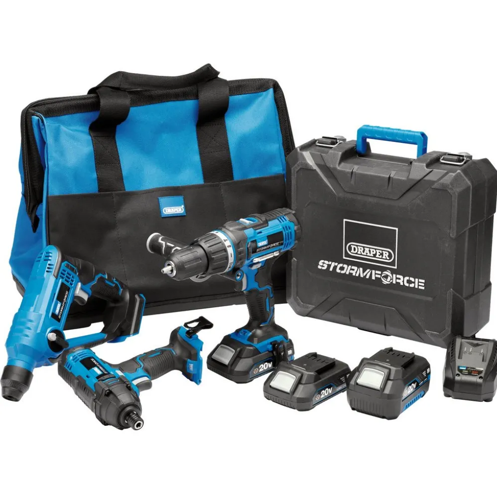 Draper Storm Force® 20V Cordless Fixing Kit (8 Piece)