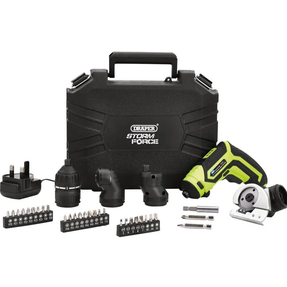 Draper Storm Force® 4V Multifunction Screwdriver and Cutting Tool, 1/4" Hex