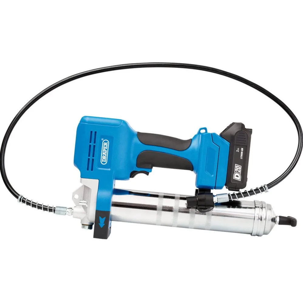 D20 20V Grease Gun Kit, 1 x 2.0Ah Battery, 1 x Charger (3 Piece)