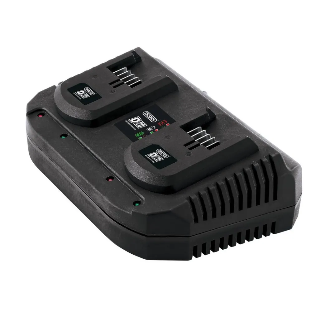 D20 20V Li-ion Fast Twin Battery Charger, 2 x 3.5A