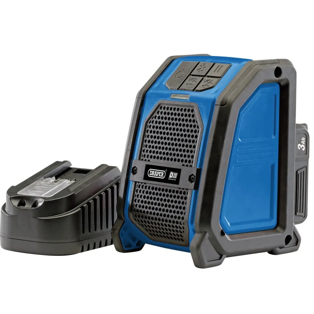 D20 20V Wireless Speaker with 1 x 3.0Ah Battery and Charger