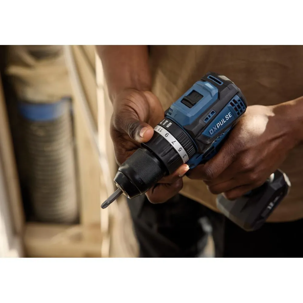 DXPULSE 12V Brushless Combi Drill Kit, 1 x 4.0Ah Battery, 1 x Fast Charger
