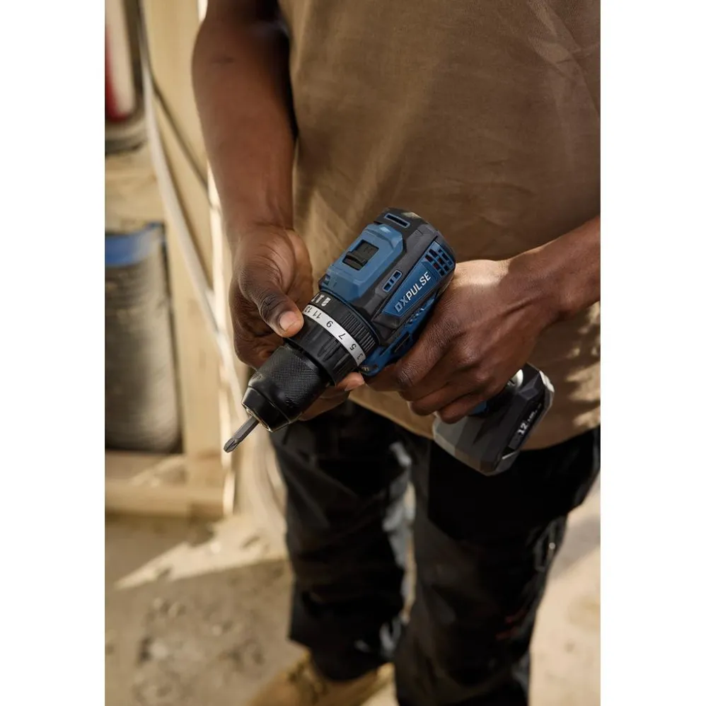 DXPULSE 12V Brushless Combi Drill Kit, 1 x 4.0Ah Battery, 1 x Fast Charger