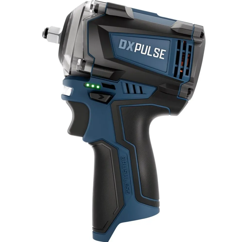 DXPULSE 12V Brushless Impact Wrench, 3/8" Sq. Dr., 250Nm (Sold Bare)