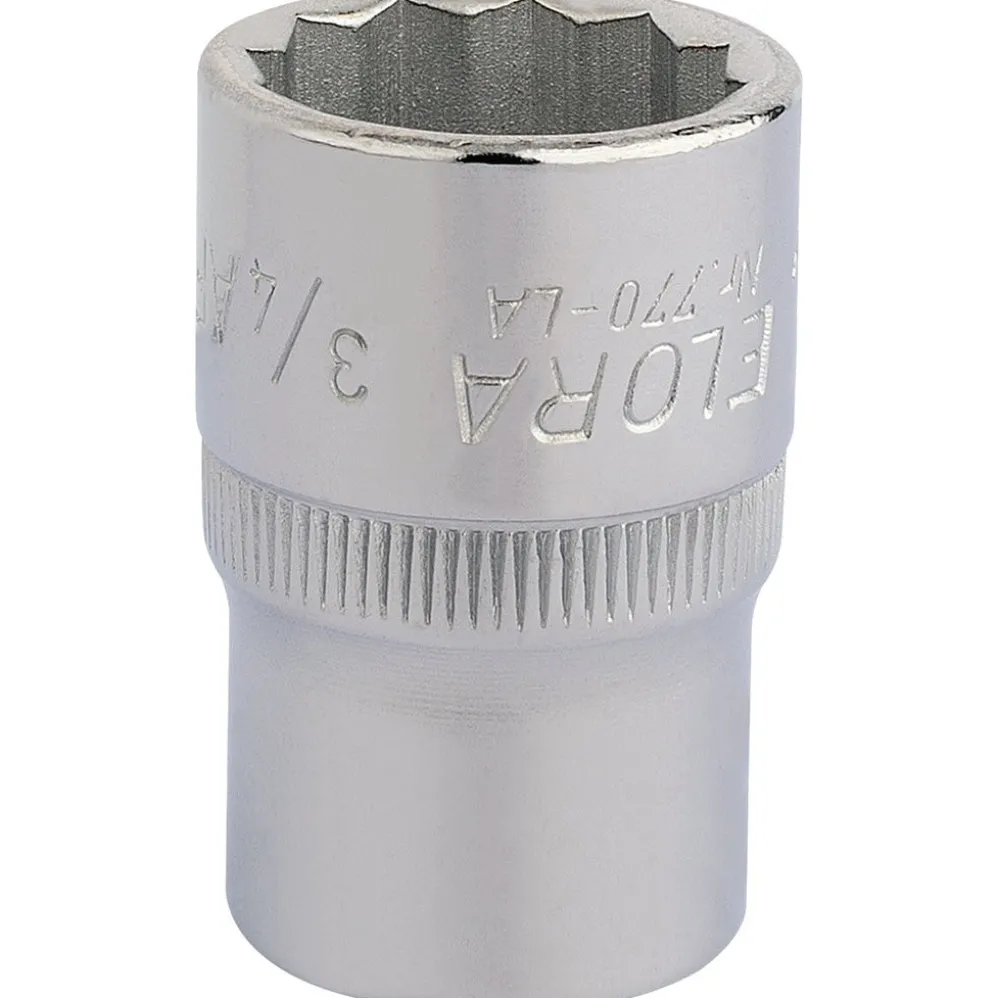 Elora Bi-Hexagon Socket, 1/2" Sq. Dr., 3/4"