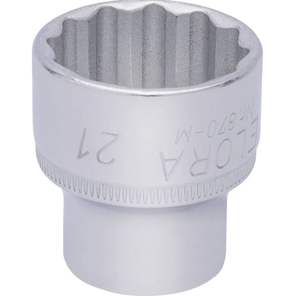 Elora Bi-Hexagon Socket, 3/8" Sq. Dr., 21mm