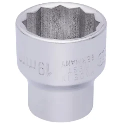 Elora Bi-Hexagon Socket, 3/8" Sq. Dr., 19mm