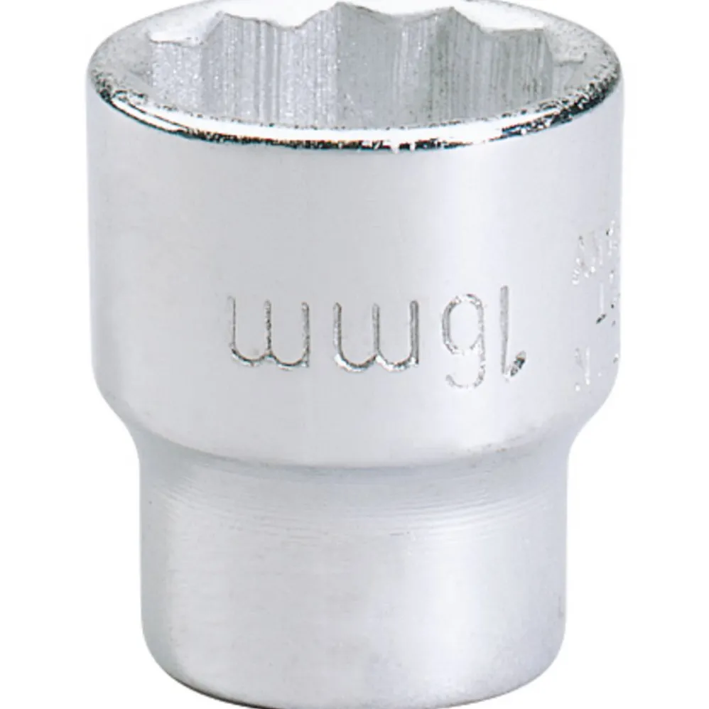 Elora Bi-Hexagon Socket, 3/8" Sq. Dr., 16mm