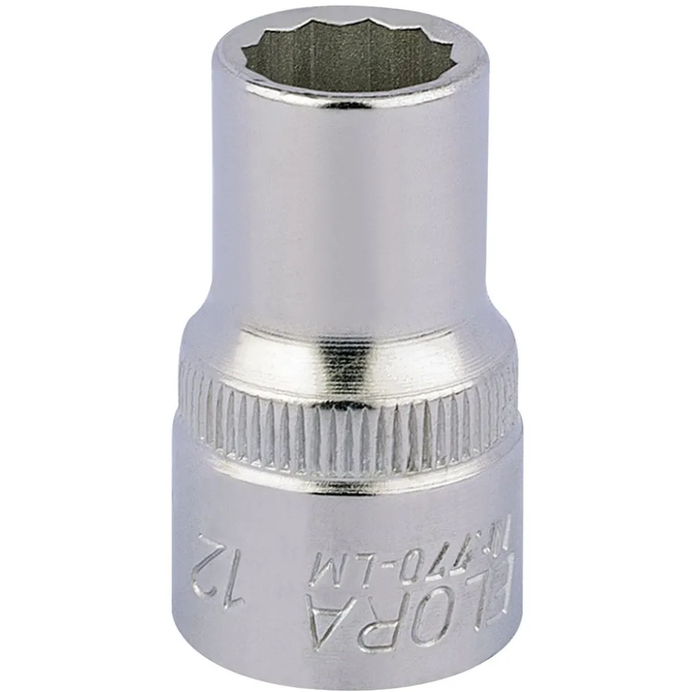 Elora Bi-Hexagon Socket, 1/2" Sq. Dr., 12mm