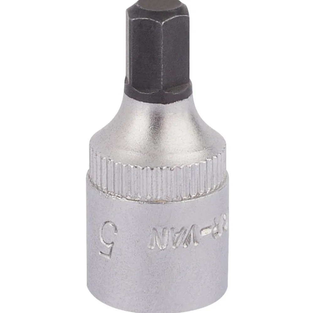 Elora Hexagon Screwdriver Socket, 1/4" Sq. Dr., 5mm
