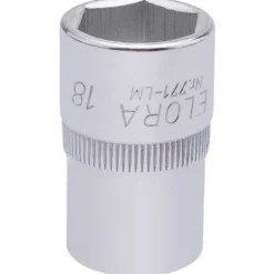 Elora Hexagon Socket, 1/2" Sq. Dr., 18mm