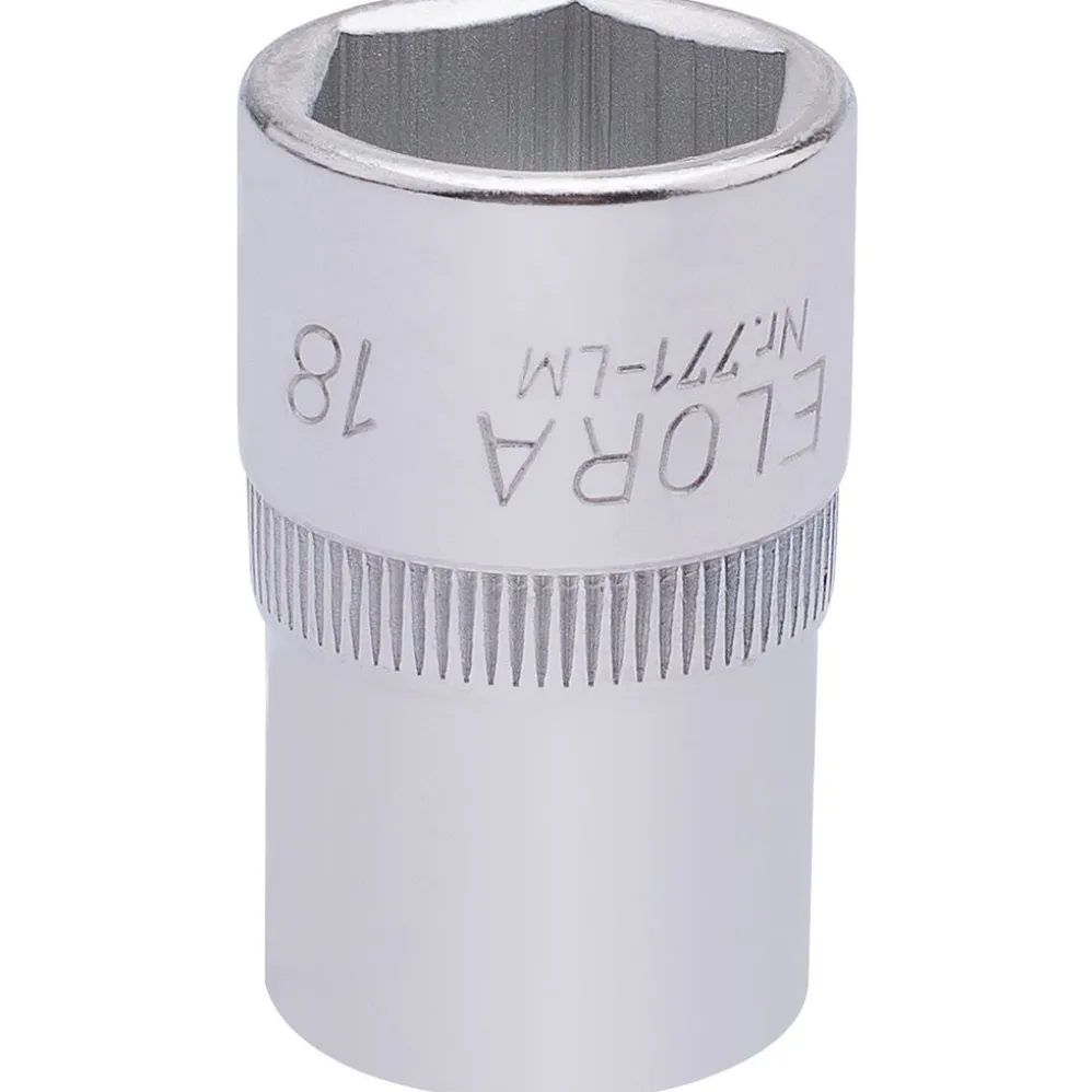 Elora Hexagon Socket, 1/2" Sq. Dr., 18mm