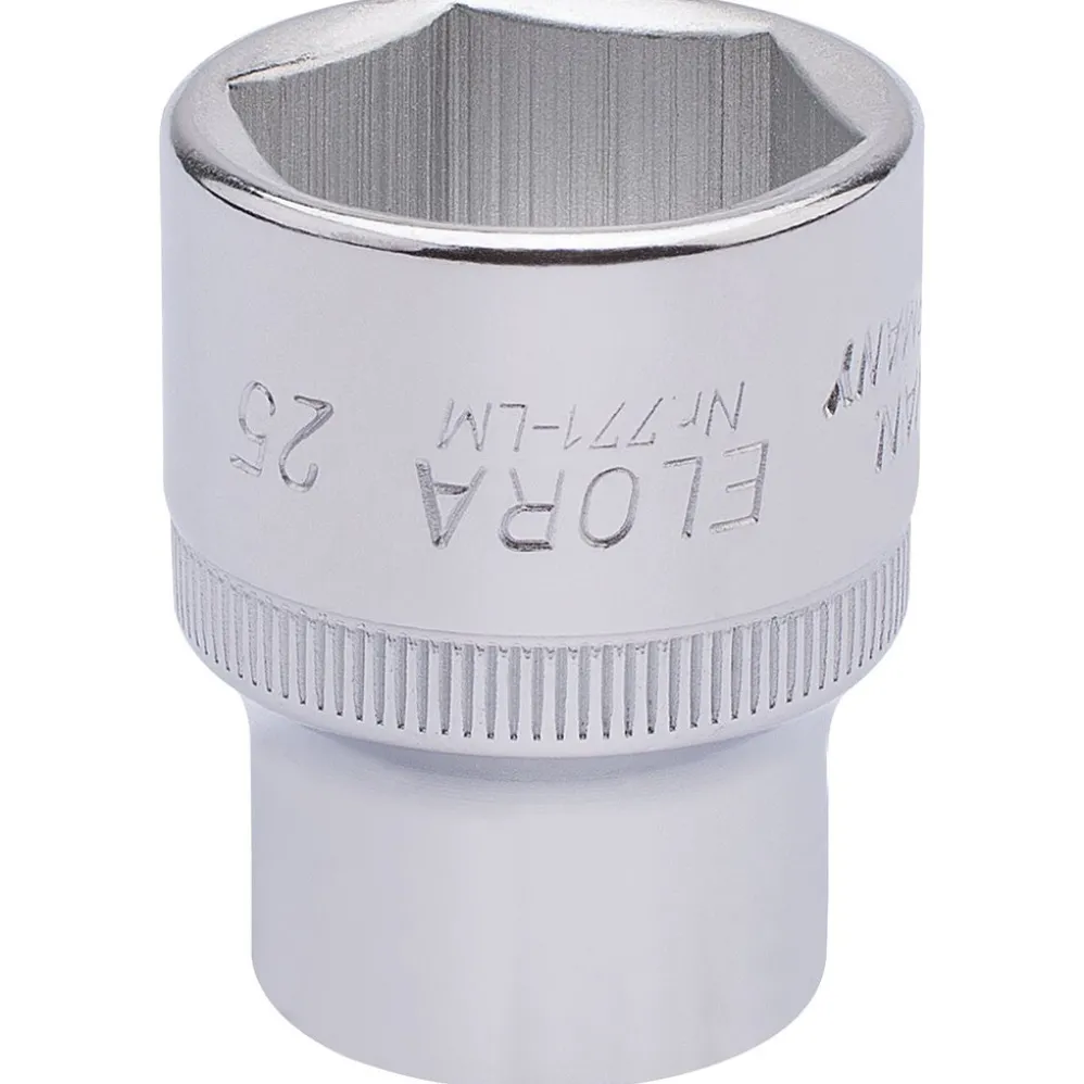 Elora Hexagon Socket, 1/2" Sq. Dr., 25mm