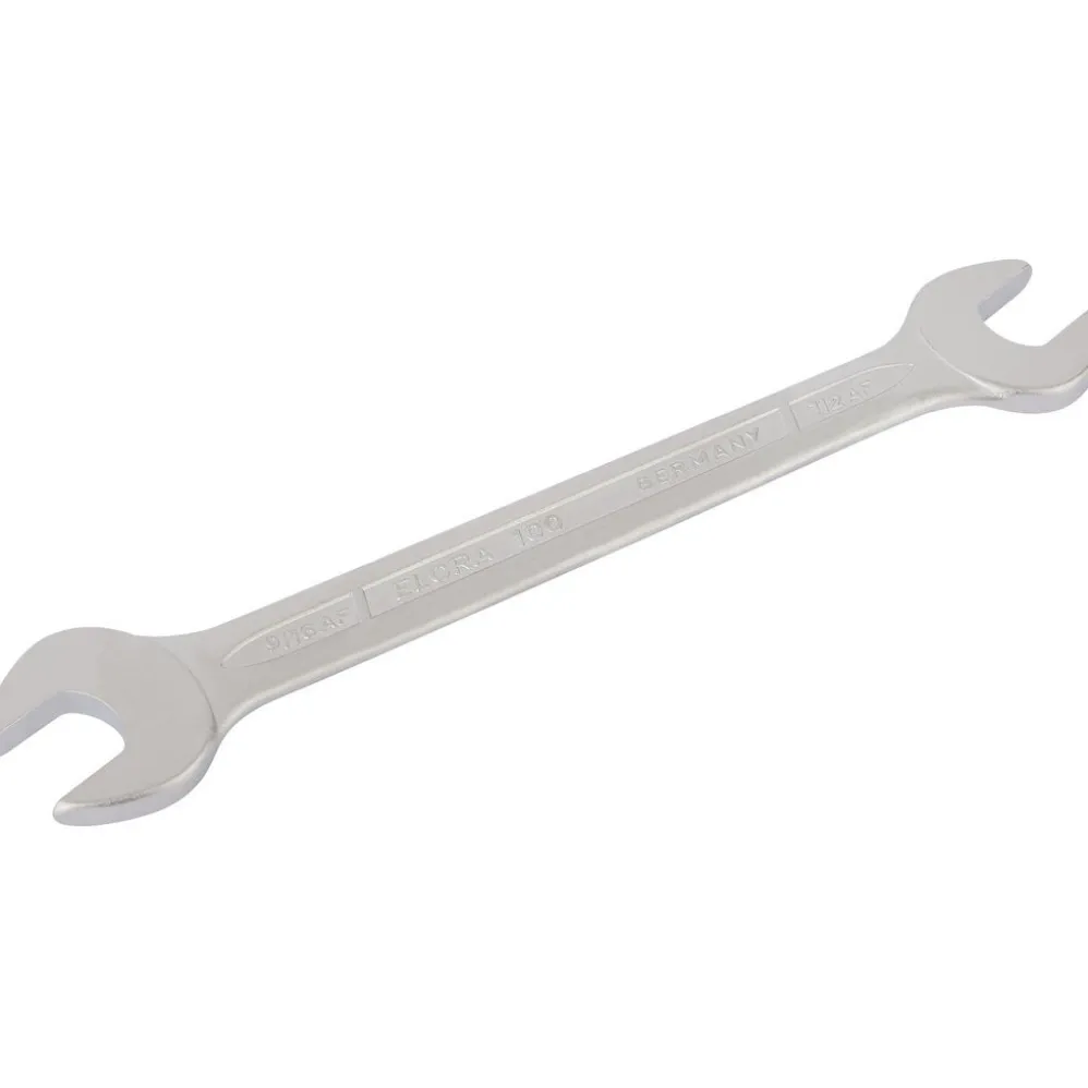 Elora Long Imperial Double Open End Spanner, 1/2 x 9/16"